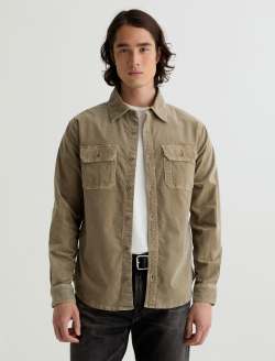Curtis Corduroy Work Shirt Sulfur Industrial Taupe Corduroy Classic Fit MENS TOPS Photo 2