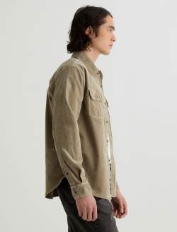 Curtis Corduroy Work Shirt Sulfur Industrial Taupe Corduroy Classic Fit MENS TOPS Photo 4