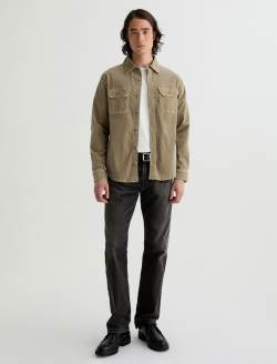 Curtis Corduroy Work Shirt Sulfur Industrial Taupe Corduroy Classic Fit MENS TOPS Photo 5