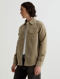 Curtis Corduroy Work Shirt Sulfur Industrial Taupe Corduroy Classic Fit MENS TOPS Photo 7