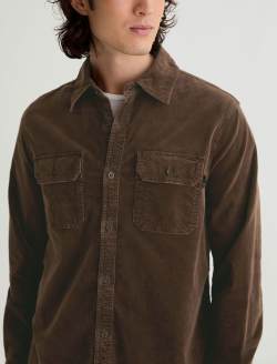 Curtis Corduroy Work Shirt Sulfur Raw Umber Classic Fit MENS TOPS Photo 3