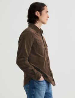 Curtis Corduroy Work Shirt Sulfur Raw Umber Classic Fit MENS TOPS Photo 4