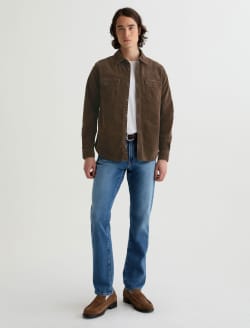 Curtis Corduroy Work Shirt Sulfur Raw Umber Classic Fit MENS TOPS Photo 5