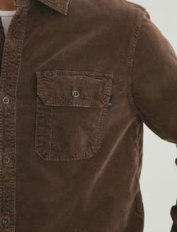 Curtis Corduroy Work Shirt Sulfur Raw Umber Classic Fit MENS TOPS Photo 6