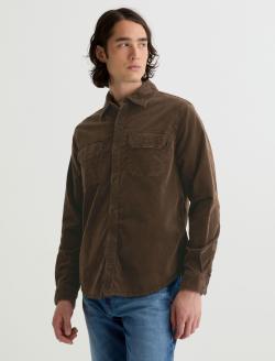 Curtis Corduroy Work Shirt Sulfur Raw Umber Classic Fit MENS TOPS Photo 7