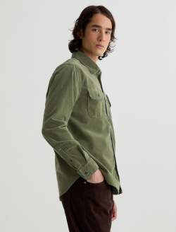 Curtis Corduroy Work Shirt Sulfur Urban Green Classic Fit MENS TOPS Photo 4