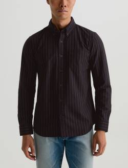 Dean Oxford Shirt Black Multi Classic Button Down MENS TOPS Photo 2
