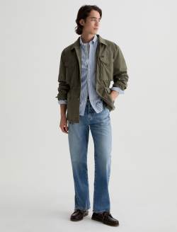 Dean Oxford Shirt Blue/White Stripe Classic Button Down MENS TOPS Photo 5