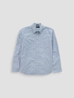 Dean Oxford Shirt Blue/White Stripe Classic Button Down MENS TOPS Photo 1