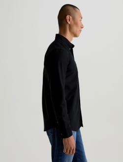 Dean Oxford Shirt True Black Classic Button Down MENS TOPS Photo 4