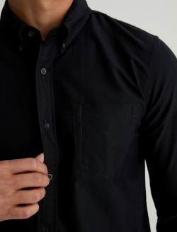 Dean Oxford Shirt True Black Classic Button Down MENS TOPS Photo 6