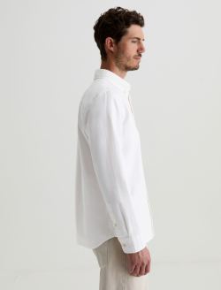 Dean Oxford Shirt White Classic Button Down MENS TOPS Photo 4