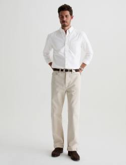 Dean Oxford Shirt White Classic Button Down MENS TOPS Photo 5