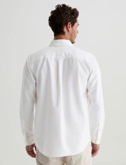 Dean Oxford Shirt White Classic Button Down MENS TOPS Photo 8