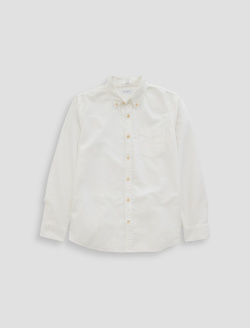 Dean Oxford Shirt White Classic Button Down MENS TOPS Photo 1