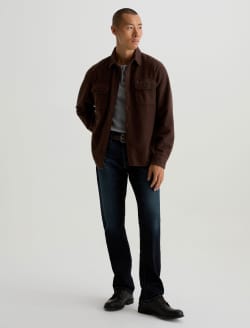 Milland Utility Shirt Dark Chocolate Relaxed Fit MENS TOPS Photo 5