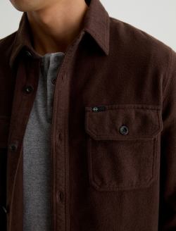 Milland Utility Shirt Dark Chocolate Relaxed Fit MENS TOPS Photo 6