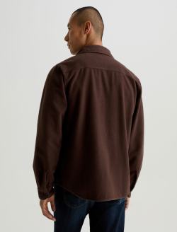 Milland Utility Shirt Dark Chocolate Relaxed Fit MENS TOPS Photo 8