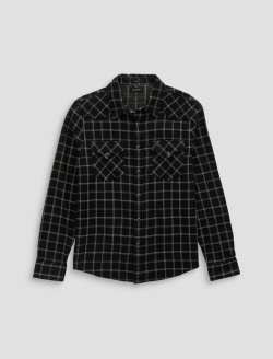 Huston Western Shirt Black Multi Snap Front Top MENS TOPS Photo 1