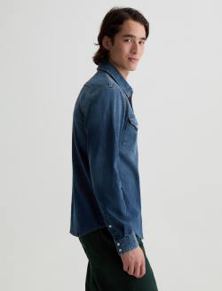 Huston Western Shirt Dawn Sky Snap Front Top MENS TOPS Photo 4