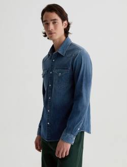 Huston Western Shirt Dawn Sky Snap Front Top MENS TOPS Photo 7