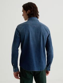 Huston Western Shirt Dawn Sky Snap Front Top MENS TOPS Photo 8