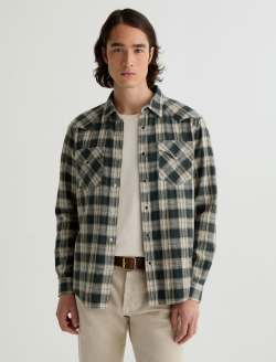 Huston Western Shirt Charcoal Grey Multi Classic Fit MENS TOPS Photo 2
