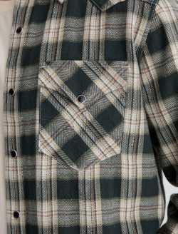 Huston Western Shirt Charcoal Grey Multi Classic Fit MENS TOPS Photo 6