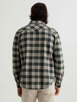 Huston Western Shirt Charcoal Grey Multi Classic Fit MENS TOPS Photo 8