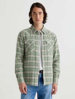 Huston Western Shirt Green Multi Classic Fit MENS TOPS Photo 2