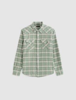 Huston Western Shirt Green Multi Classic Fit MENS TOPS Photo 1