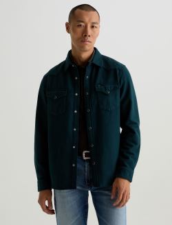Huston Western Shirt Deep Teal Relaxed Fit MENS TOPS Photo 2