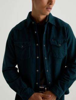 Huston Western Shirt Deep Teal Relaxed Fit MENS TOPS Photo 3