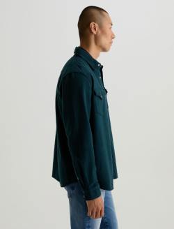 Huston Western Shirt Deep Teal Relaxed Fit MENS TOPS Photo 4