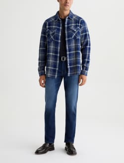Huston Western Shirt Blue Multi Snap Front Top MENS TOPS Photo 5