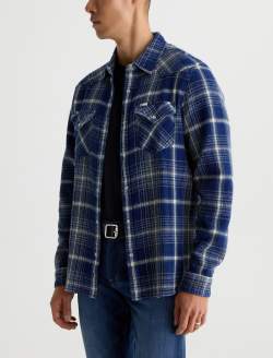 Huston Western Shirt Blue Multi Snap Front Top MENS TOPS Photo 7