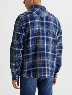 Huston Western Shirt Blue Multi Snap Front Top MENS TOPS Photo 8