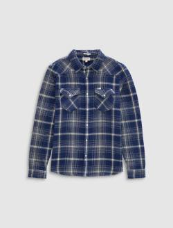 Huston Western Shirt Blue Multi Snap Front Top MENS TOPS Photo 1