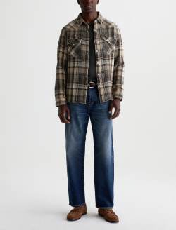 Huston Western Shirt Green Multi Snap Front Top MENS TOPS Photo 5