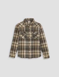 Huston Western Shirt Green Multi Snap Front Top MENS TOPS Photo 1