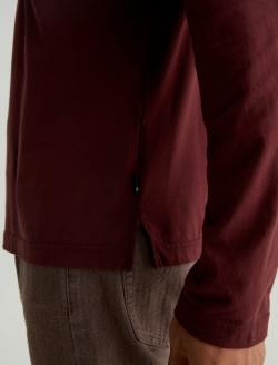 Bryce Long Sleeve Polo Cranberry Classic Long  Sleeve Polo MENS TOPS Photo 6