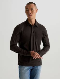 Bryce Long Sleeve Polo Dark Ash Classic Long Sleeve Polo MENS TOPS Photo 2