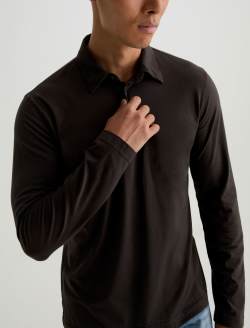 Bryce Long Sleeve Polo Dark Ash Classic Long Sleeve Polo MENS TOPS Photo 3