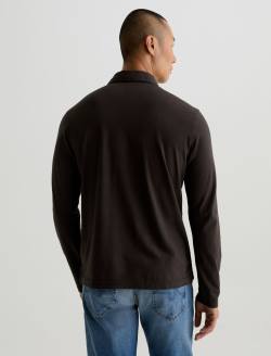 Bryce Long Sleeve Polo Dark Ash Classic Long Sleeve Polo MENS TOPS Photo 8