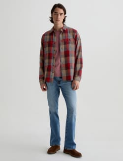 Mason Work Shirt Clay Multi Easy Button Down MENS TOPS Photo 5
