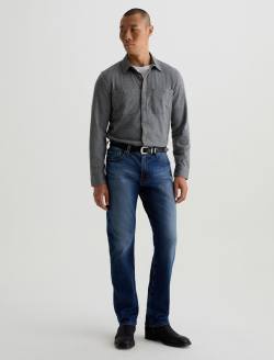 Wayne Work Shirt Heather Grey Utility Button Down MENS TOPS Photo 5