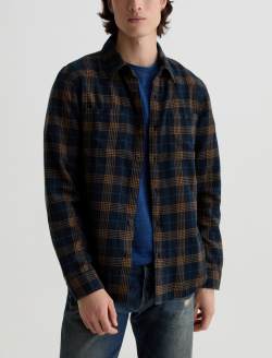 Wayne Work Shirt Deep Navy Multi Utility Button Down MENS TOPS Photo 2