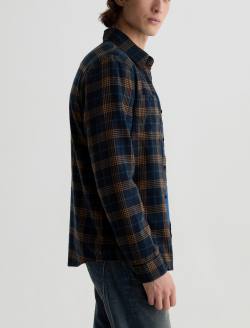 Wayne Work Shirt Deep Navy Multi Utility Button Down MENS TOPS Photo 4