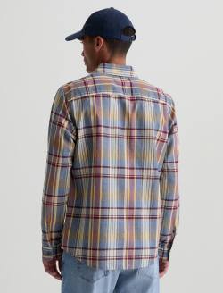 Wayne Work Shirt Blue Multi Utility Button Down MENS TOPS Photo 8