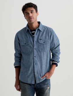 Miller CPO Shirt Channel Sky Relaxed Button Up MENS TOPS Photo 2